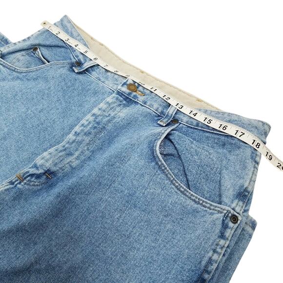 Wrangler Jeans Mens Relaxed Fit Blue Y2K Light Wash 38x32 Denim Straight Leg - Picture 7 of 11